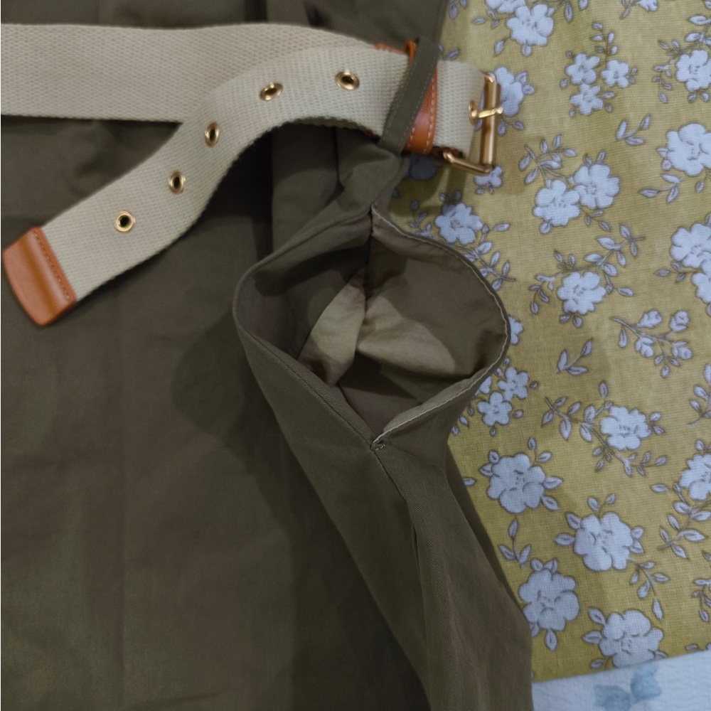 Miu Miu Brown Square-Neck Mini Dress with Cream Belt - Picture 6 of 8
